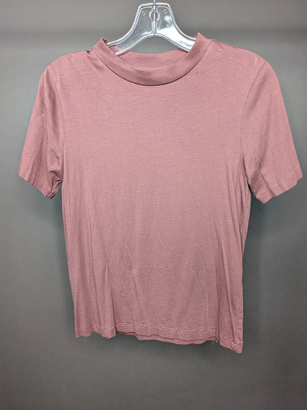 Simons Icōne Short Sleeve Mock Neck Top - Dusty Rose